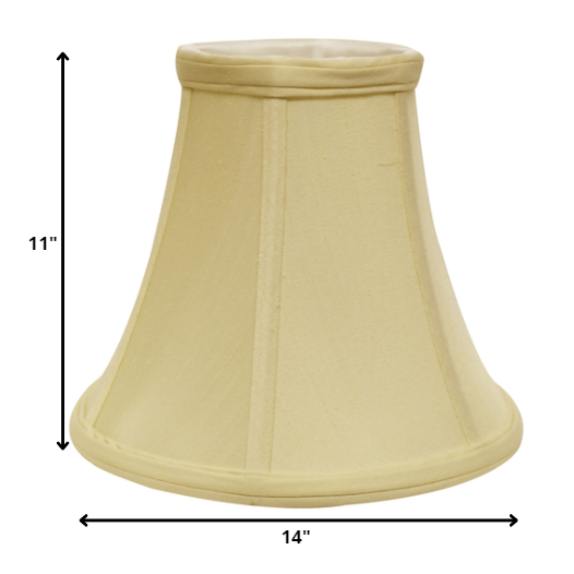 14" Antique White Premium Bell Monay Shantung Lampshade. Picture 3