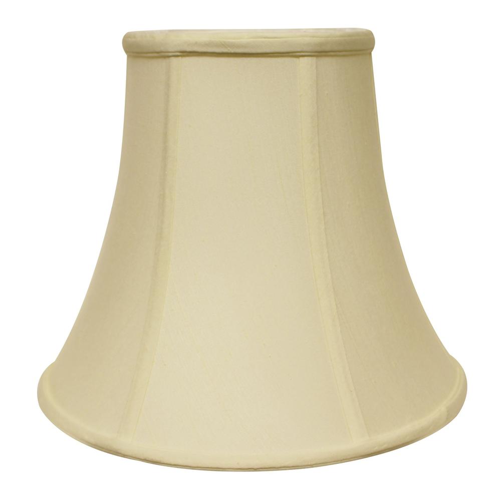 14" Ivory Premium Bell Monay Shantung Lampshade. Picture 3