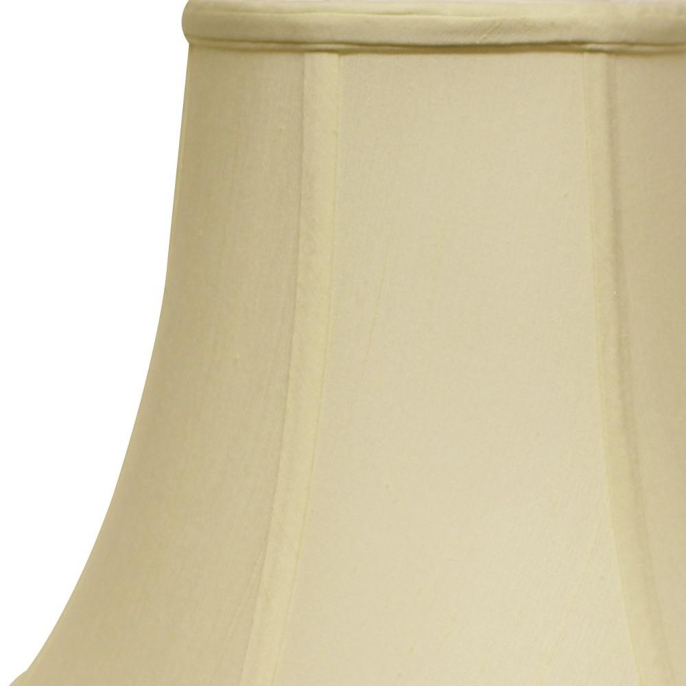 14" Ivory Premium Bell Monay Shantung Lampshade. Picture 5