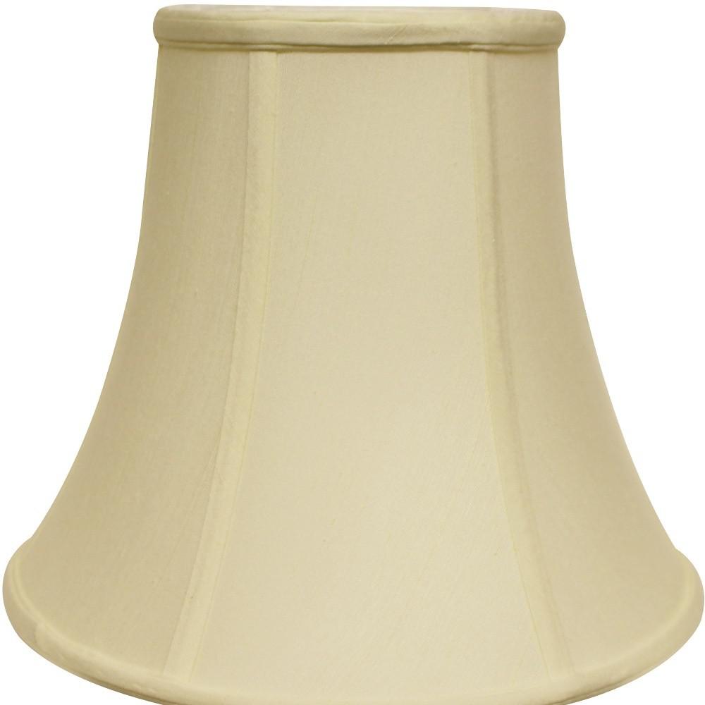 14" Ivory Premium Bell Monay Shantung Lampshade. Picture 7