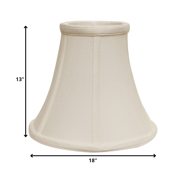 18" White Premium Bell Monay Shantung Lampshade. Picture 2