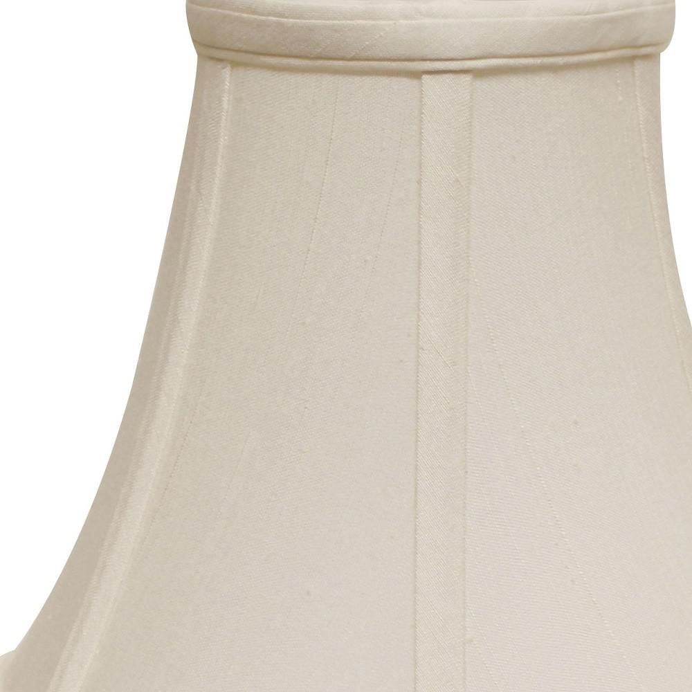 18" White Premium Bell Monay Shantung Lampshade. Picture 5