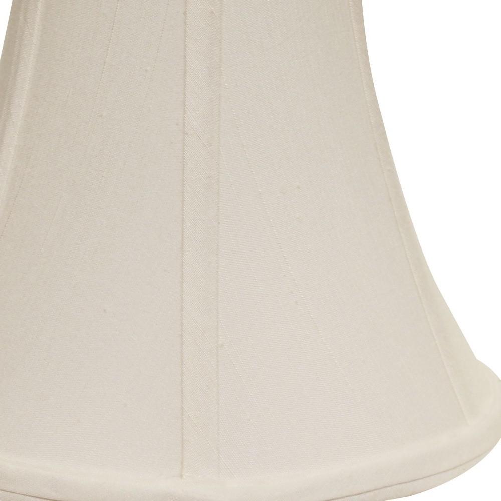 18" White Premium Bell Monay Shantung Lampshade. Picture 8