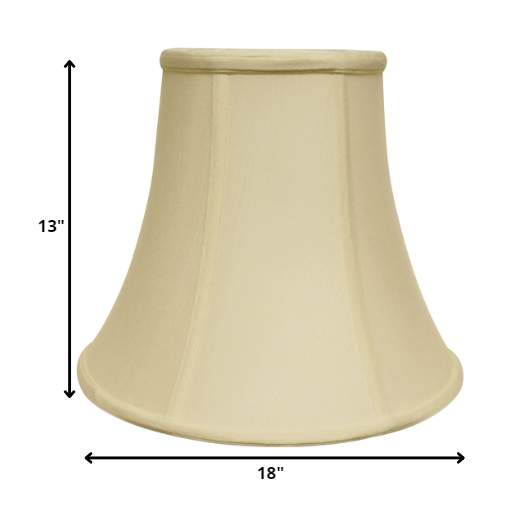 18" Ivory Premium Bell Monay Shantung Lampshade. Picture 2