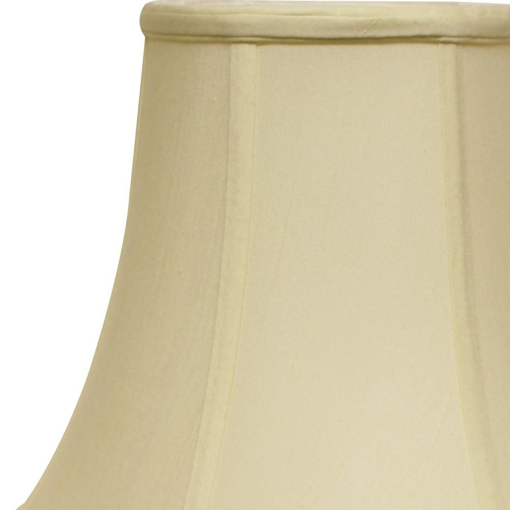 18" Ivory Premium Bell Monay Shantung Lampshade. Picture 5