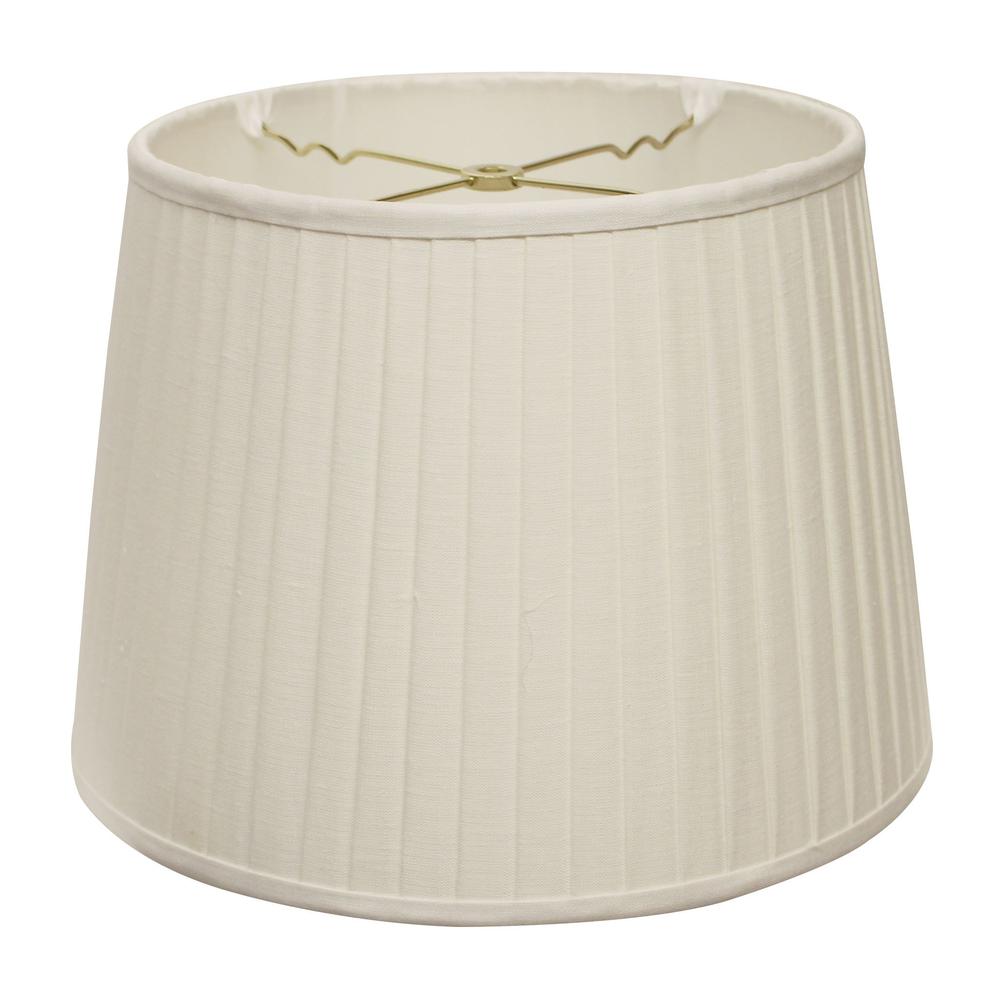 18" White Paperback Linen Lampshade with Side Pleats. Picture 3