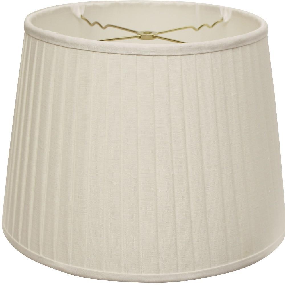 18" White Paperback Linen Lampshade with Side Pleats. Picture 4