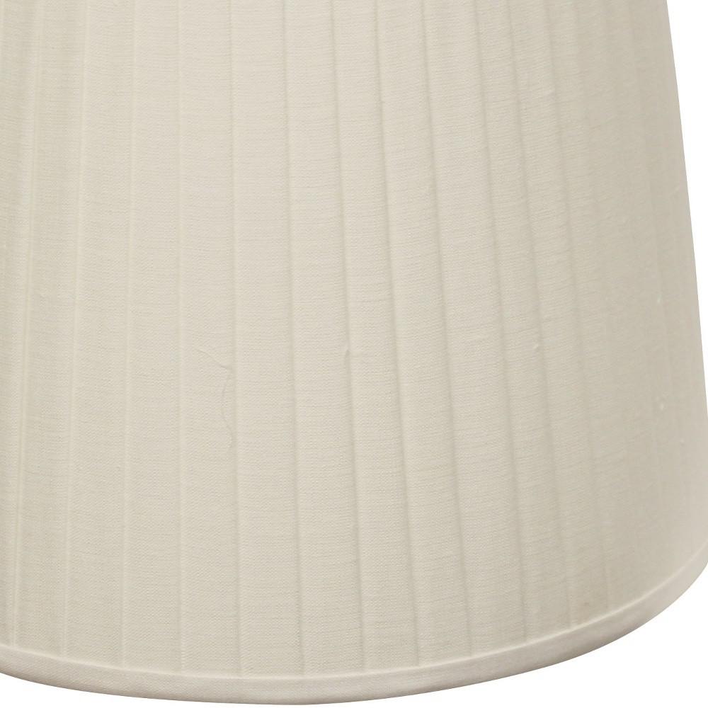 18" White Paperback Linen Lampshade with Side Pleats. Picture 5