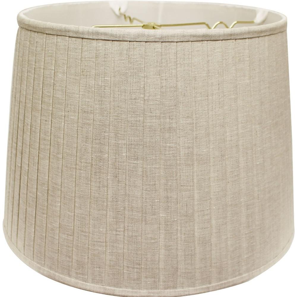 18" Cream Paperback Linen Lampshade with Side Pleats. Picture 4