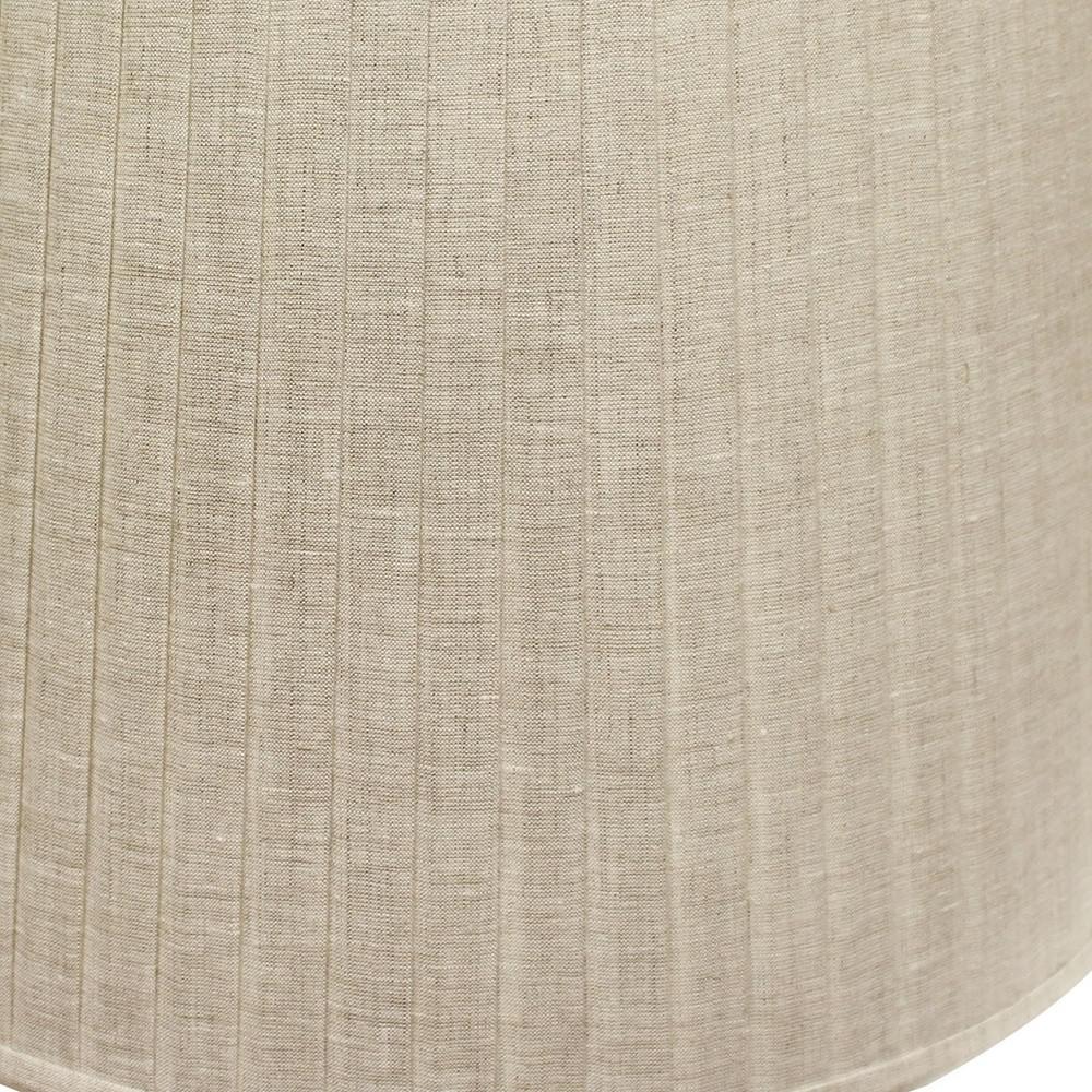 20" Cream Paperback Linen Lampshade with Side Pleats. Picture 5