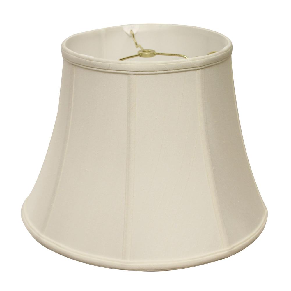 16" White Altered Bell Monay Shantung Lampshade. Picture 3