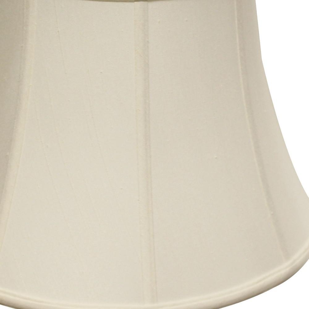 16" White Altered Bell Monay Shantung Lampshade. Picture 8