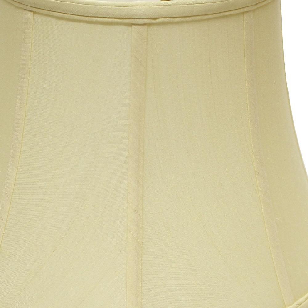 16" Antique White Altered Bell Monay Shantung Lampshade. Picture 5