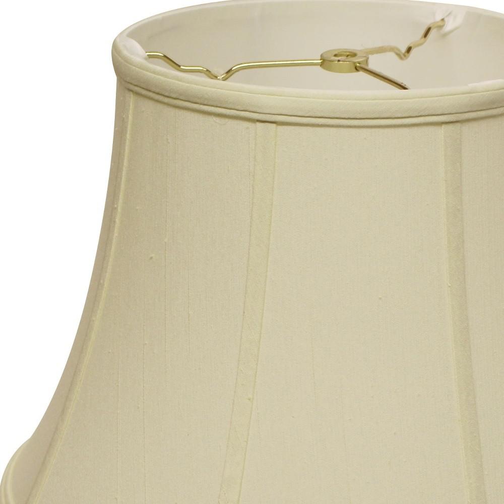 16" Ivory Altered Bell Monay Shantung Lampshade. Picture 5