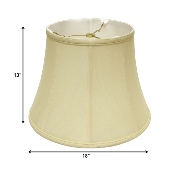 18" Antique White Altered Bell Monay Shantung Lampshade. Picture 2