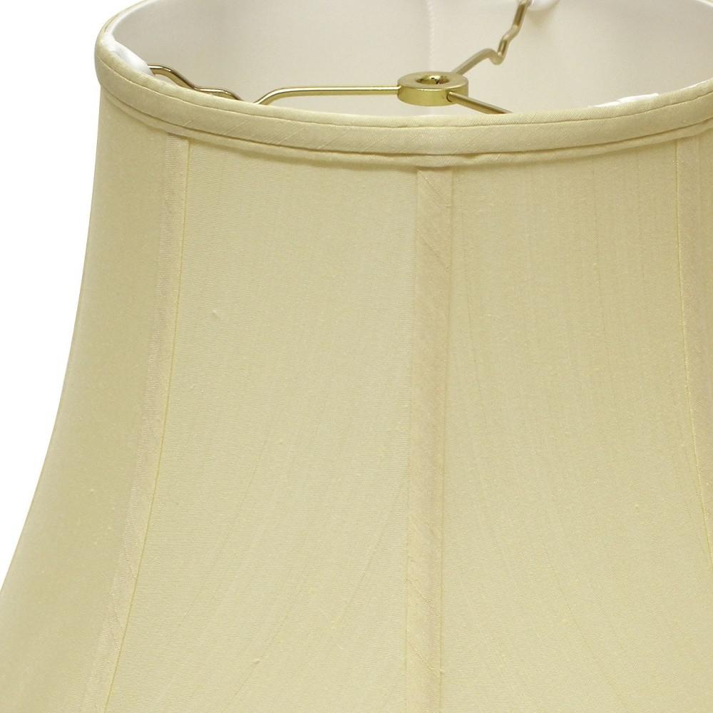 18" Antique White Altered Bell Monay Shantung Lampshade. Picture 8