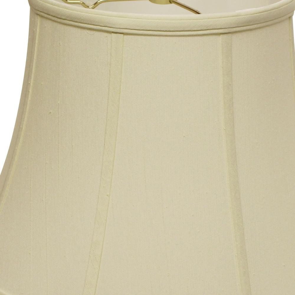 18" Ivory Altered Bell Monay Shantung Lampshade. Picture 5
