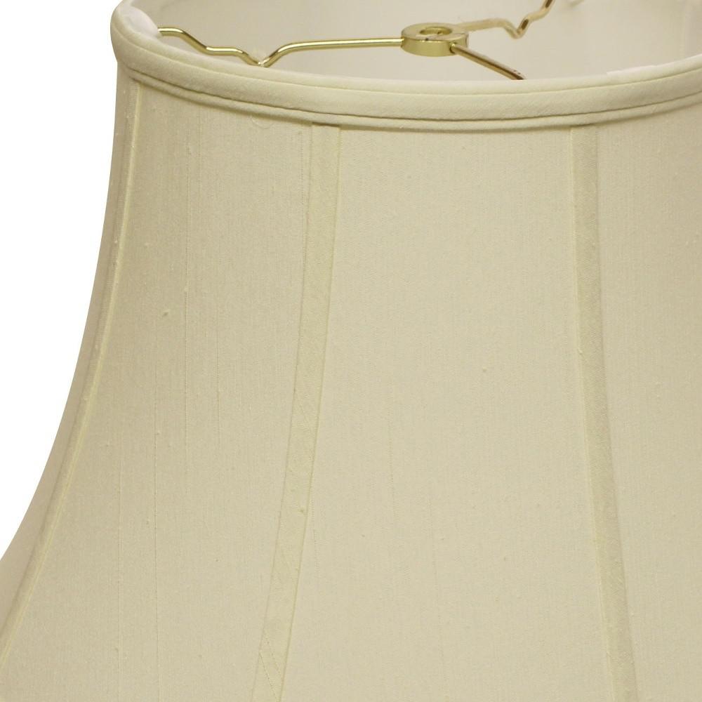 18" Ivory Altered Bell Monay Shantung Lampshade. Picture 8