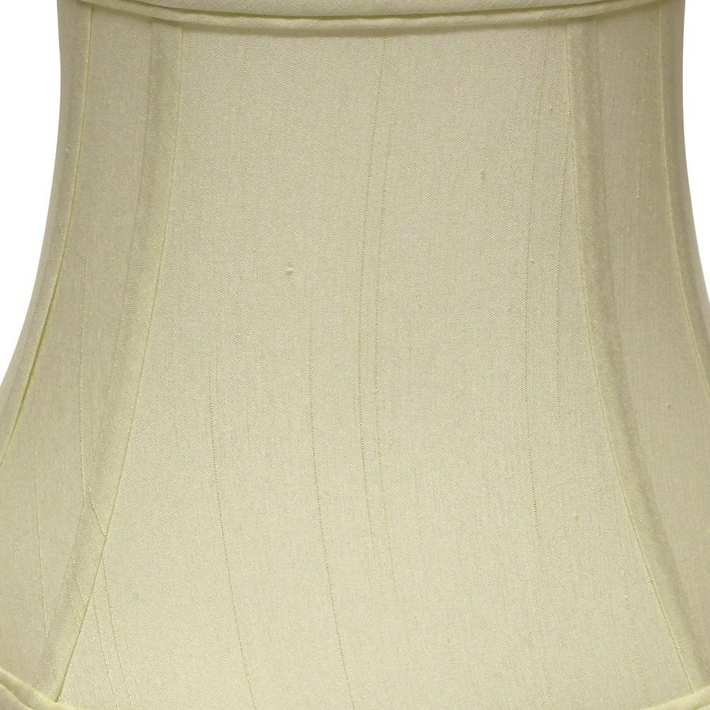 17" Ivory Reversed Oval Monay Shantung Lampshade. Picture 5