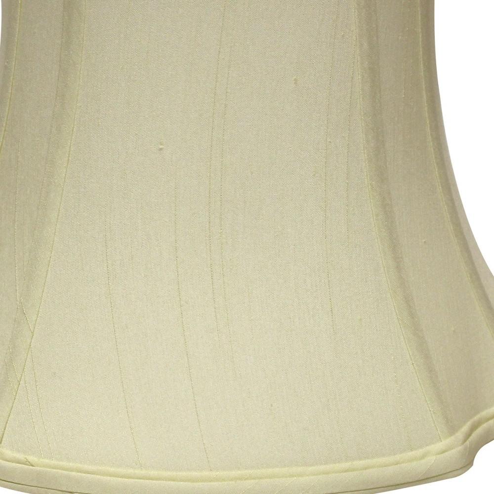 17" Ivory Reversed Oval Monay Shantung Lampshade. Picture 8