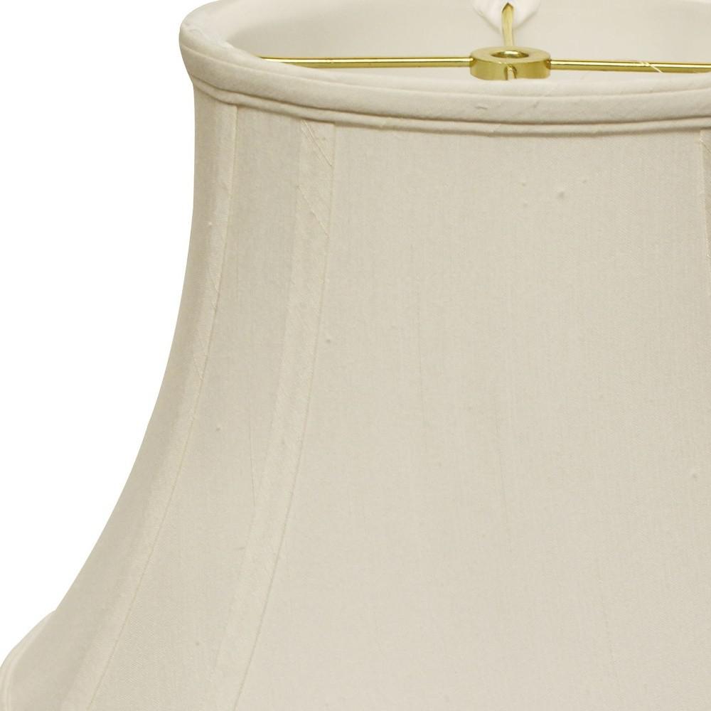 19" White Reversed Oval Monay Shantung Lampshade. Picture 5