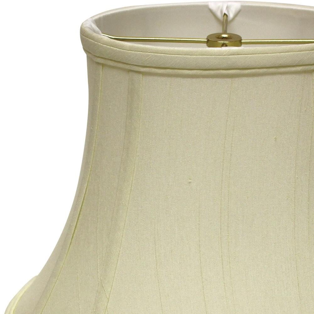 19" Ivory Reversed Oval Monay Shantung Lampshade. Picture 5