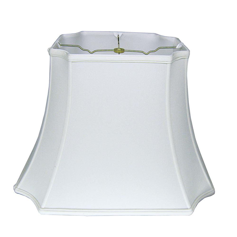 11" Snow Inverted Rectangle Shantung Lampshade. Picture 1
