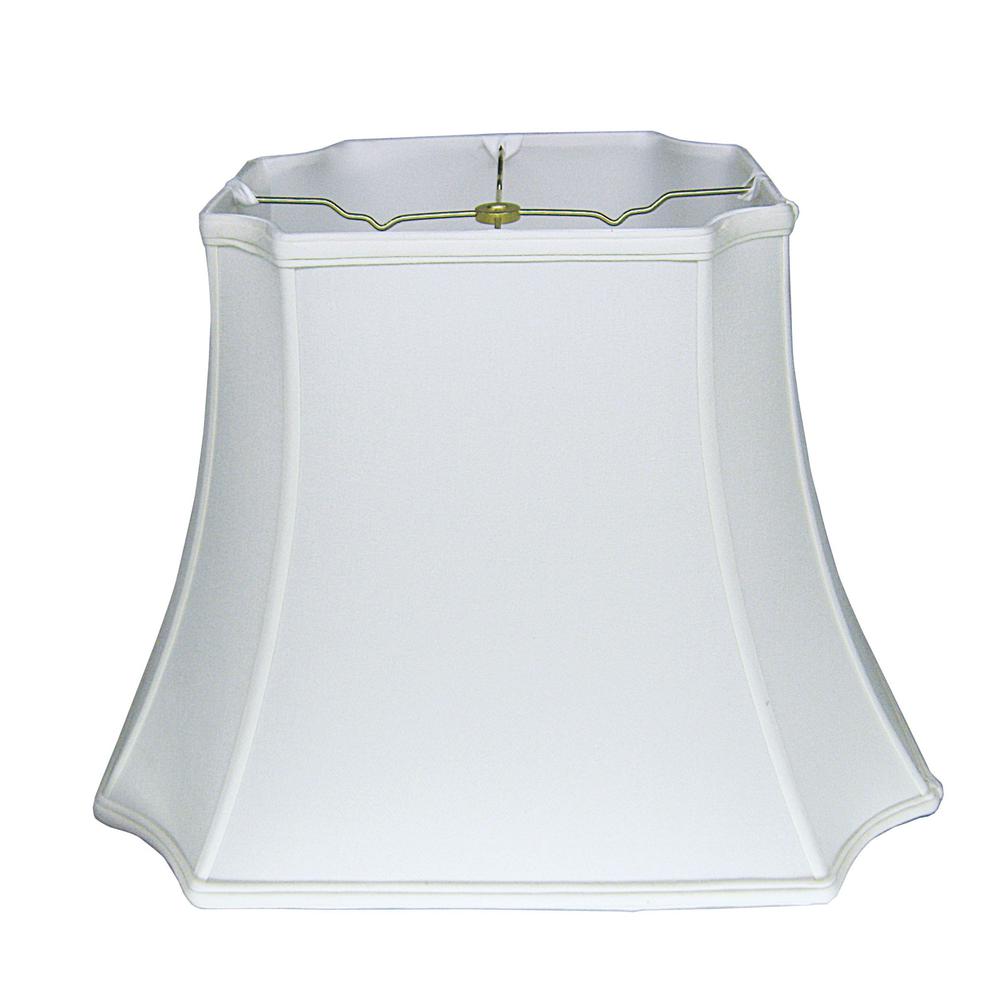 11" Snow Inverted Rectangle Shantung Lampshade. Picture 3