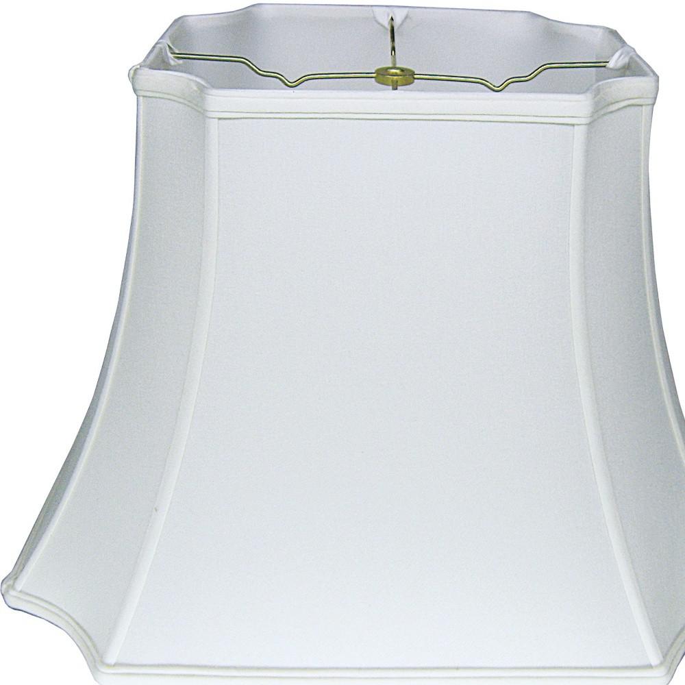 11" Snow Inverted Rectangle Shantung Lampshade. Picture 4