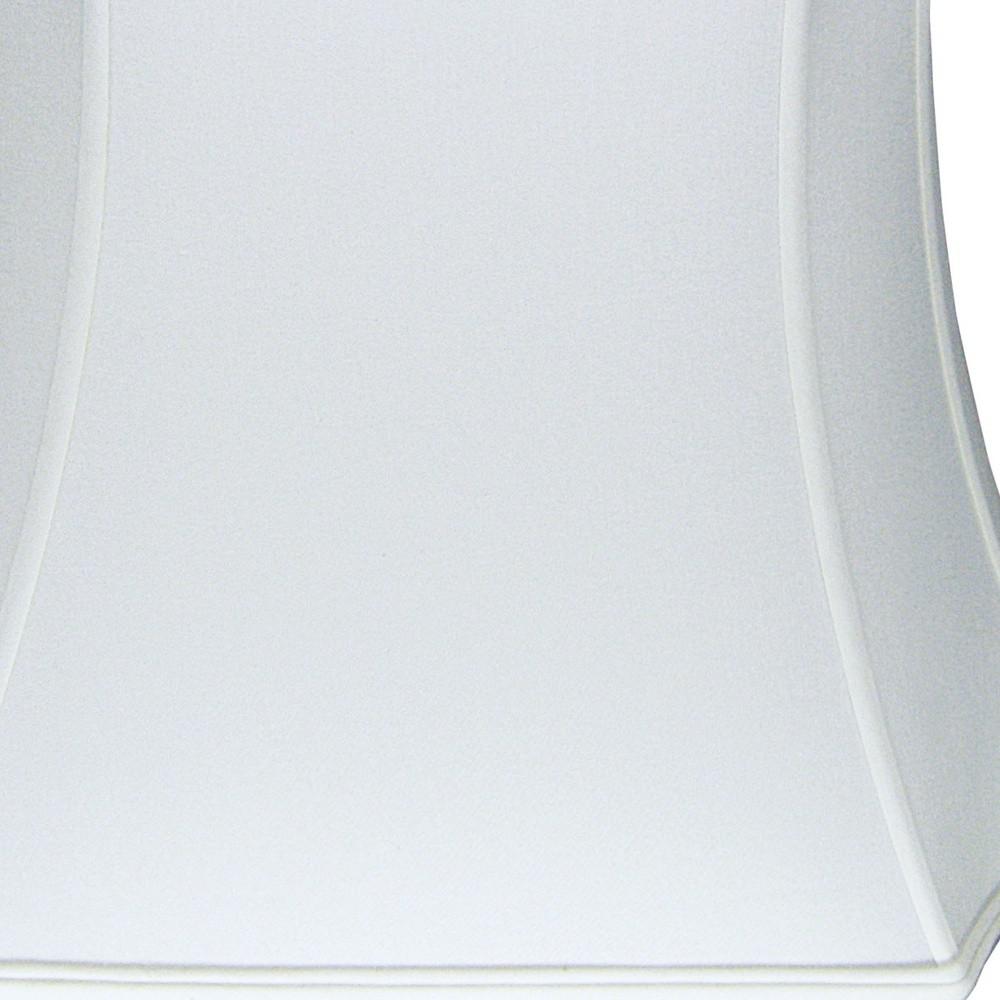 11" Snow Inverted Rectangle Shantung Lampshade. Picture 5