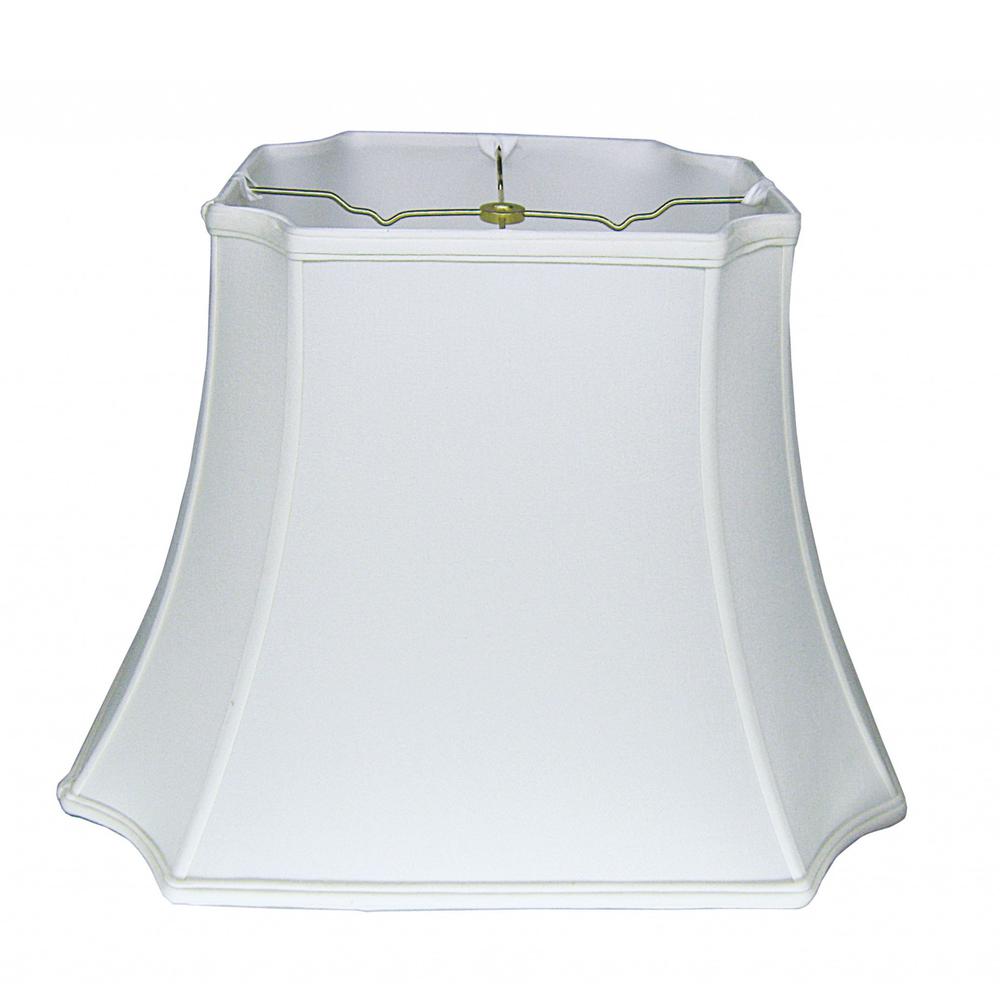 15" Snow Inverted Rectangle Shantung Lampshade. Picture 1