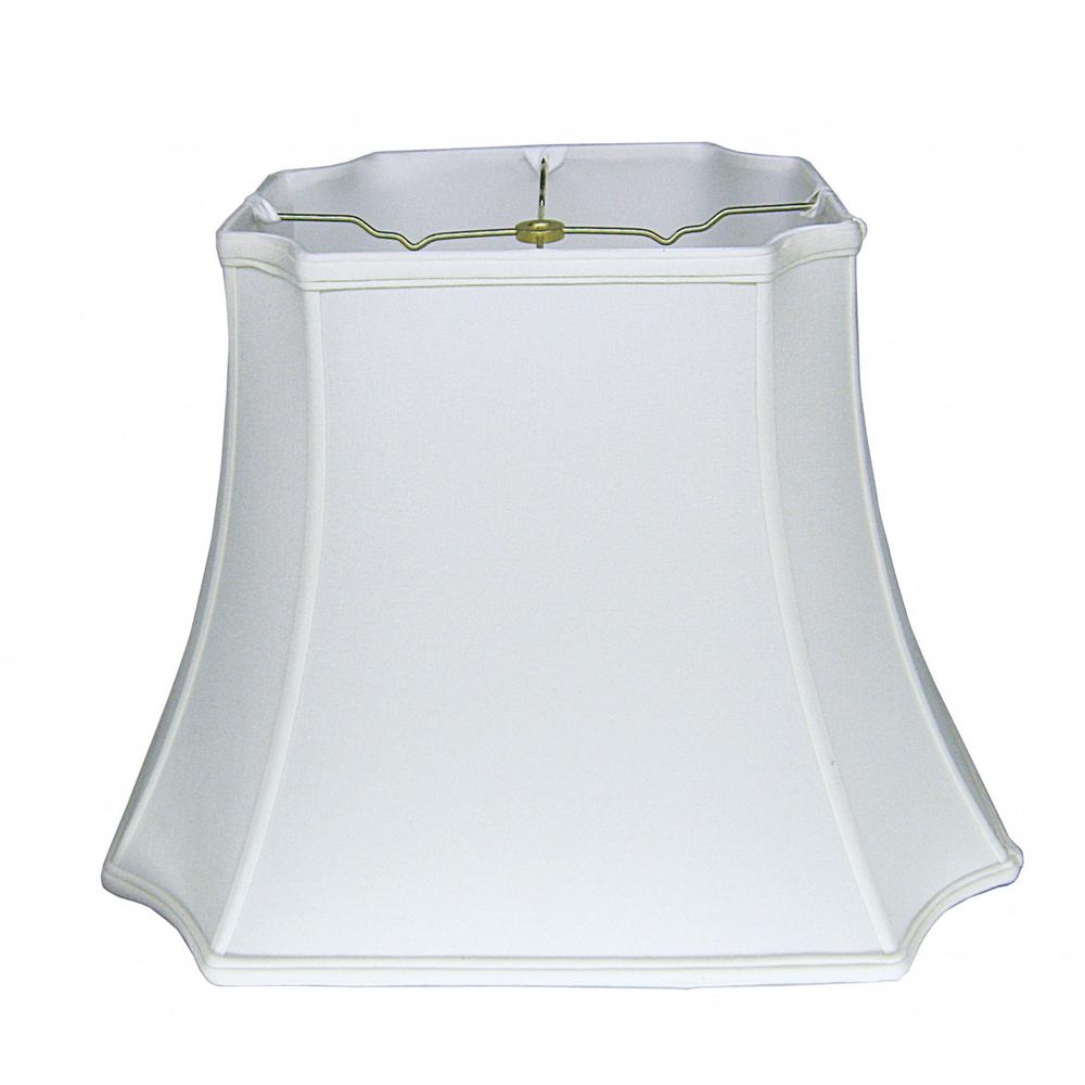 15" Snow Inverted Rectangle Shantung Lampshade. Picture 3