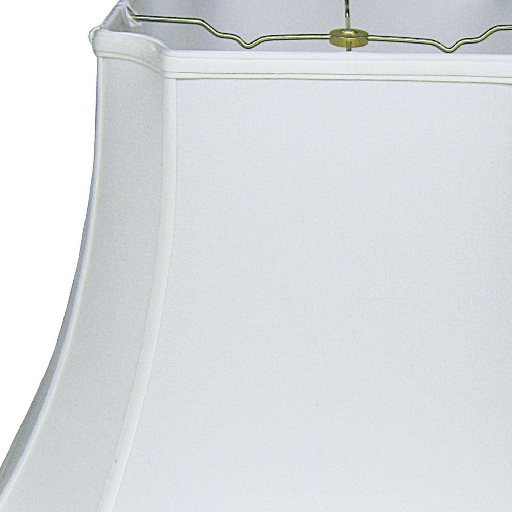 15" Snow Inverted Rectangle Shantung Lampshade. Picture 5