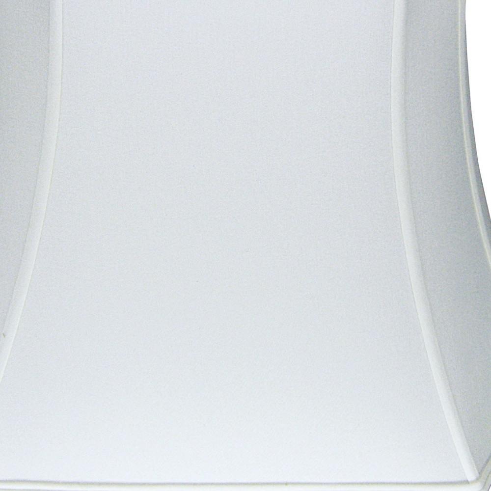 17" Snow Inverted Rectangle Shantung Lampshade. Picture 5