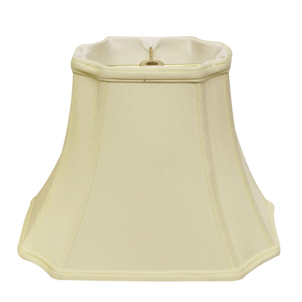 17" Ivory Inverted Rectangle Shantung Lampshade. Picture 1