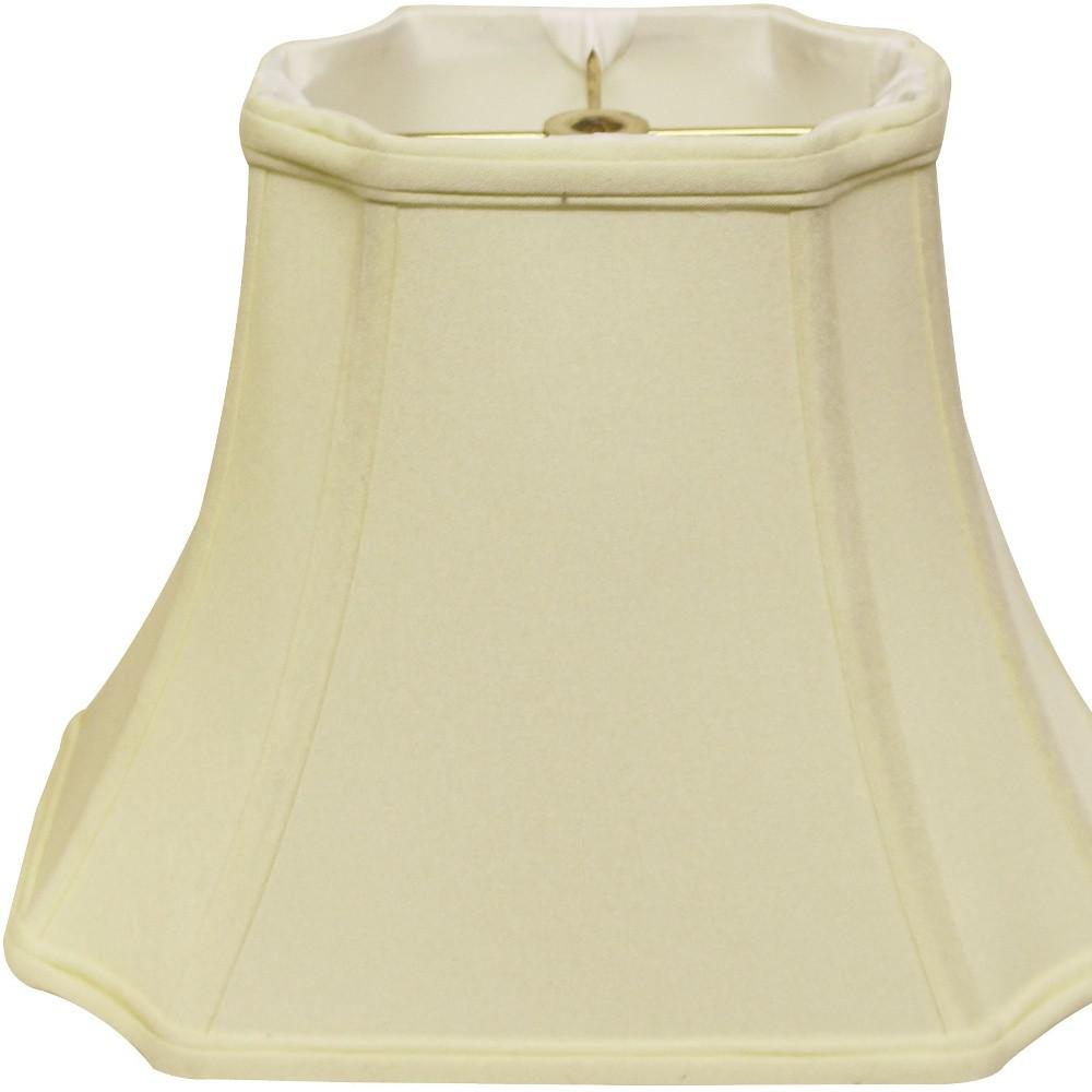 17" Ivory Inverted Rectangle Shantung Lampshade. Picture 4