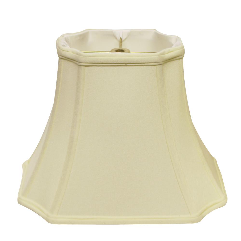 17" Ivory Inverted Rectangle Shantung Lampshade. Picture 6