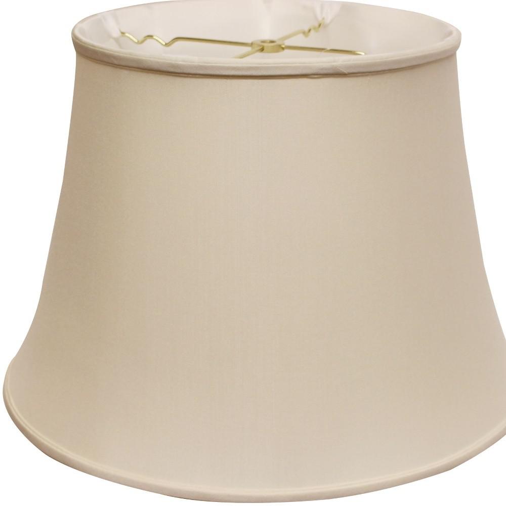 16" Biege Sloped Euro Bell Pongee Shantung Lampshade. Picture 4