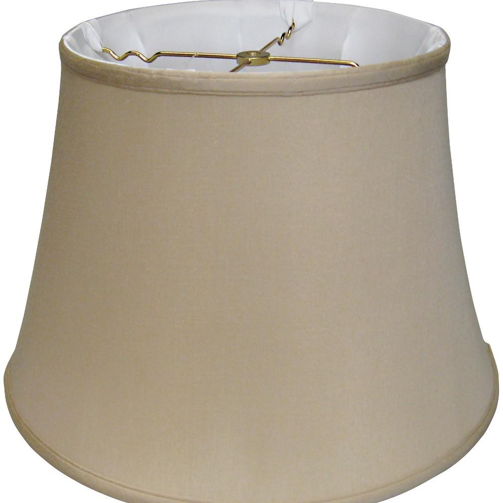 16" Greige Sloped Euro Bell Pongee Shantung Lampshade. Picture 4