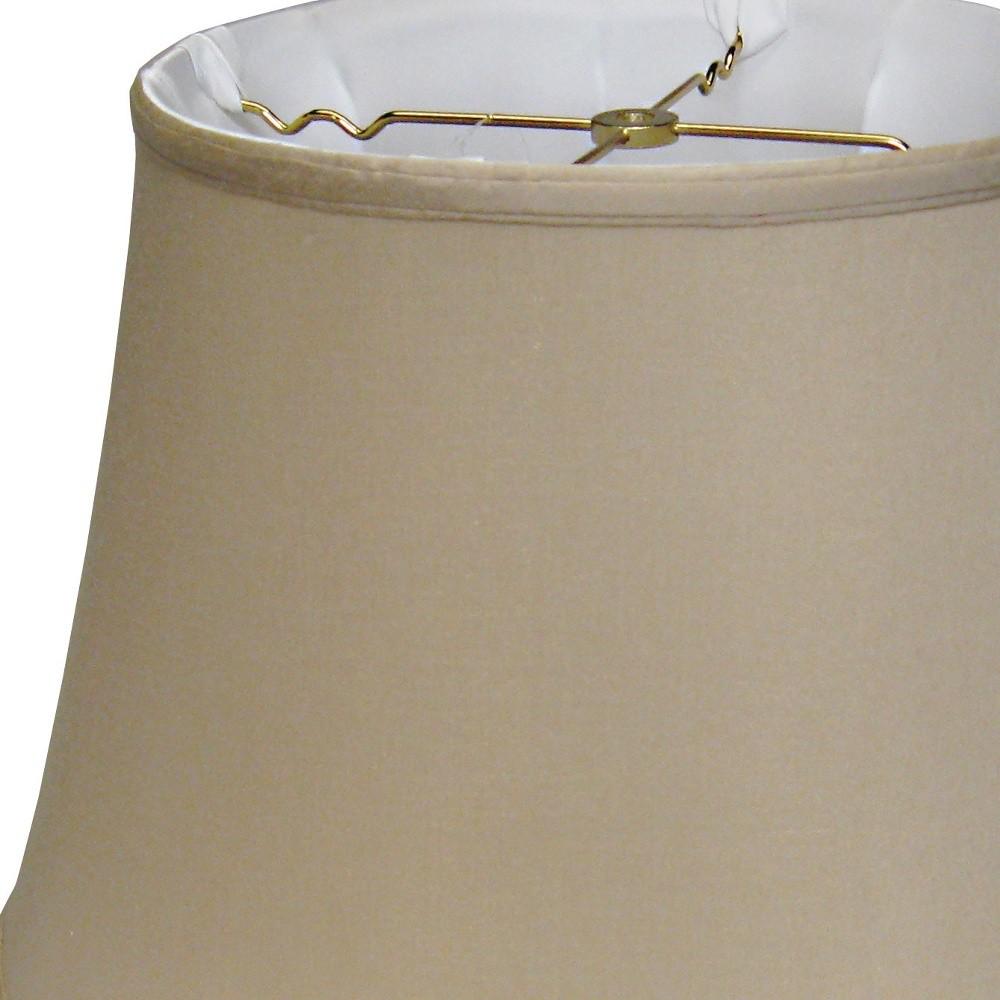 16" Greige Sloped Euro Bell Pongee Shantung Lampshade. Picture 8