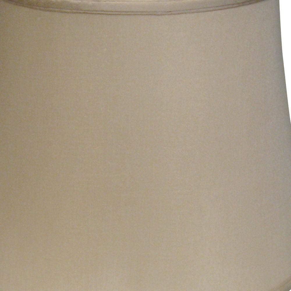 20" Greige Sloped Euro Bell Pongee Shantung Lampshade. Picture 8