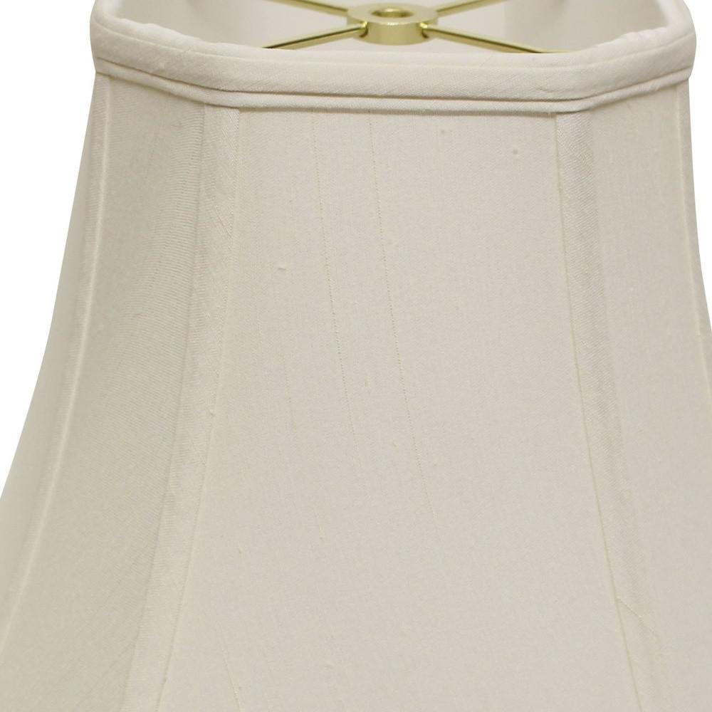 15" White Slanted Square Bell Monay Shantung Lampshade. Picture 5