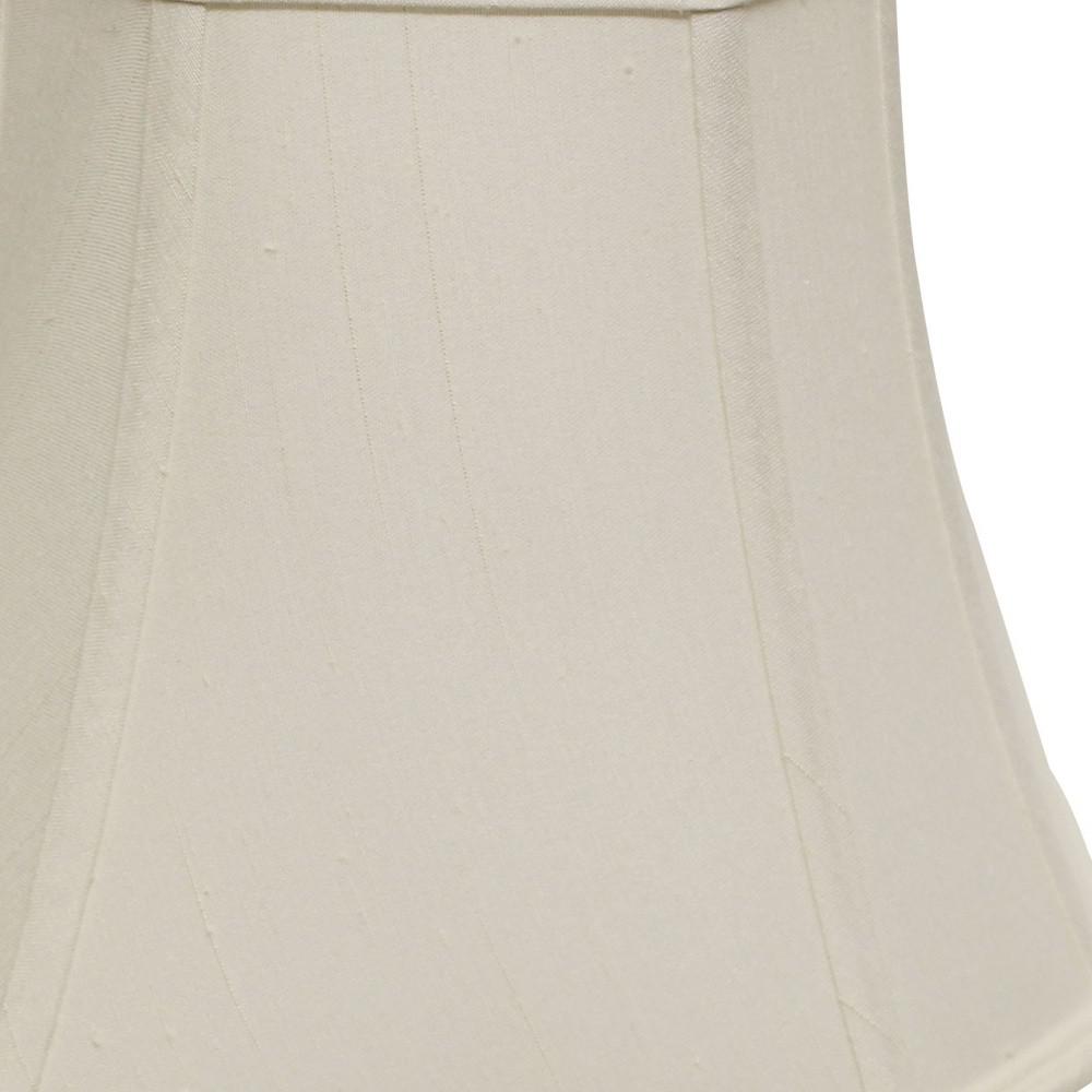 16" White Slanted Square Bell Monay Shantung Lampshade. Picture 4