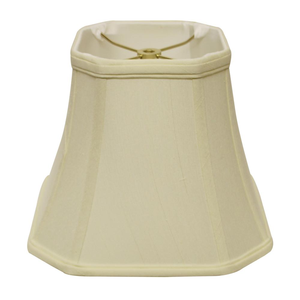 16" Ivory Slanted Square Bell Monay Shantung Lampshade. Picture 2