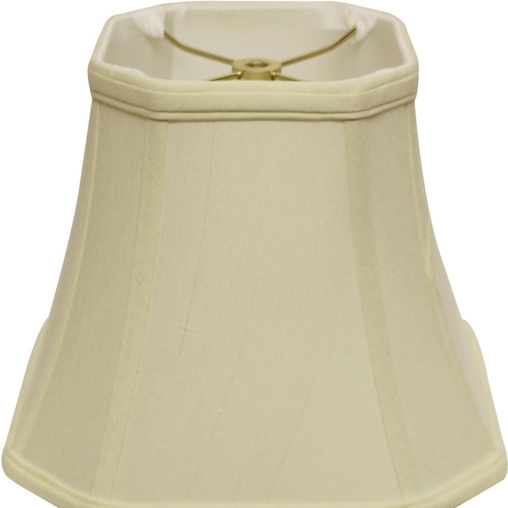 16" Ivory Slanted Square Bell Monay Shantung Lampshade. Picture 3
