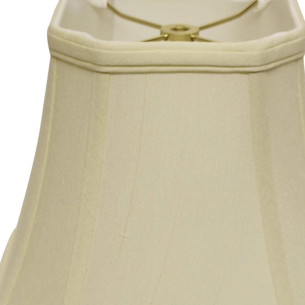 16" Ivory Slanted Square Bell Monay Shantung Lampshade. Picture 4