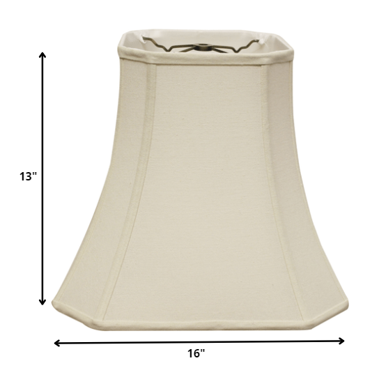16" Inherent, Slanted Square Bell Linen Lampshade. Picture 5