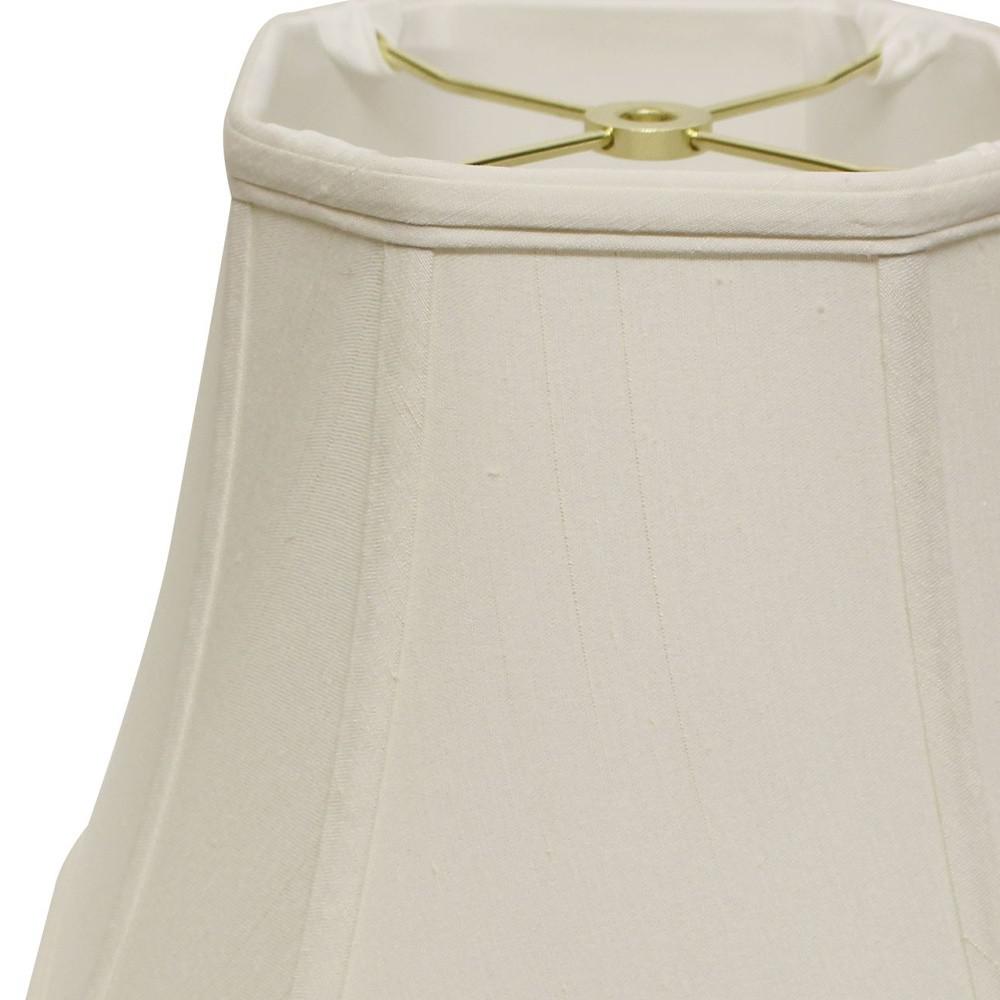 18" White Slanted Square Bell Monay Shantung Lampshade. Picture 4