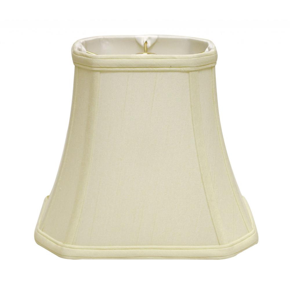 16" Ivory Slanted Rectangle Bell Monay Shantung Lampshade. Picture 2
