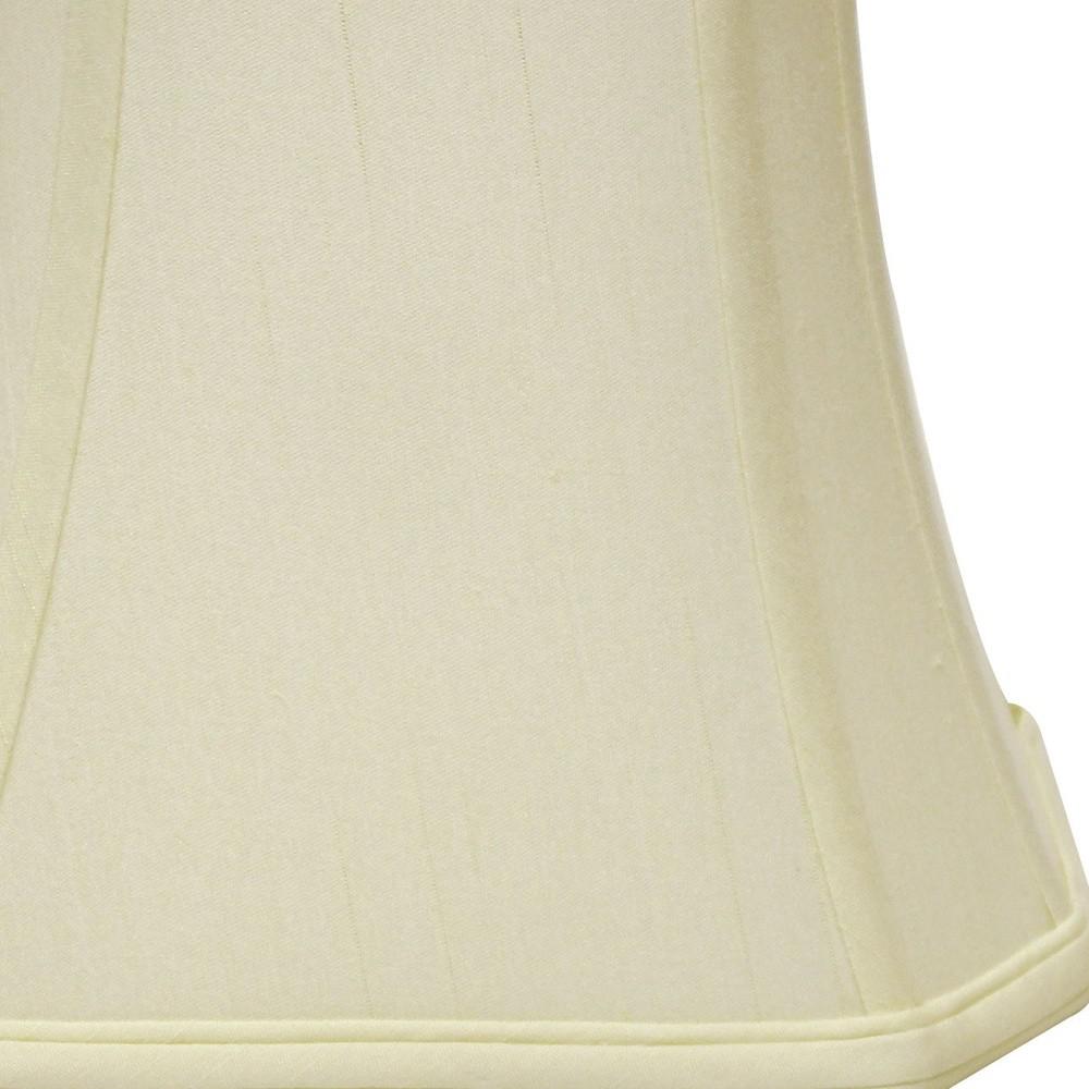 16" Ivory Slanted Rectangle Bell Monay Shantung Lampshade. Picture 4